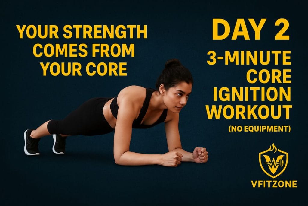 VfitZone Day 2 – Beginner Core Workout at Home
