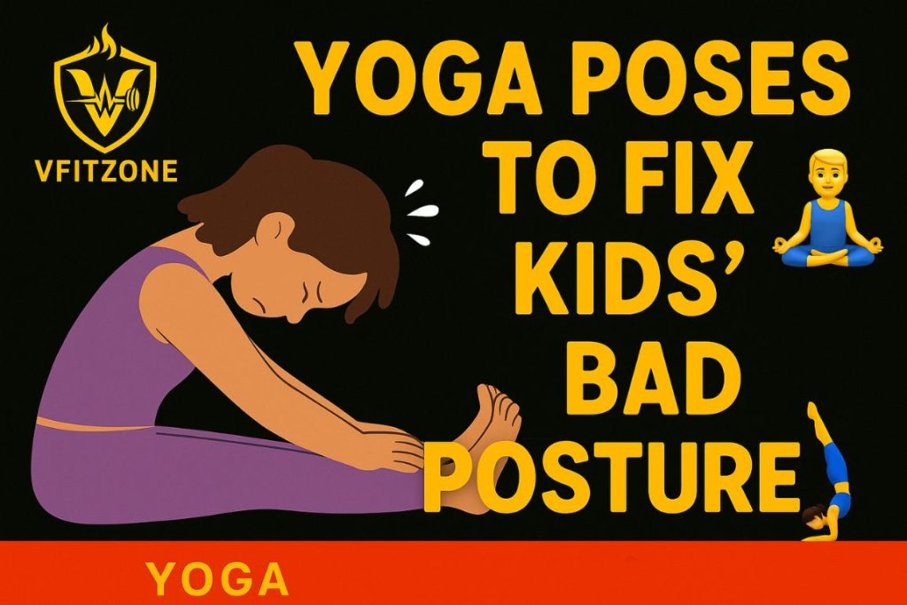 Young child practicing yoga for spine and posture on VfitZone