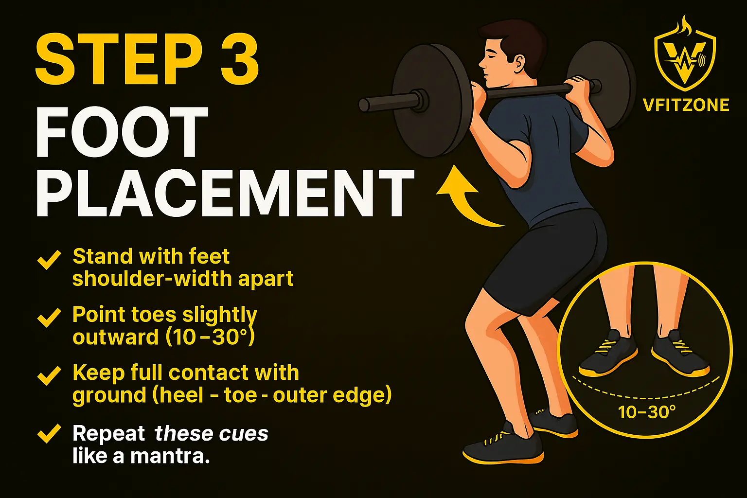 🦵 Step 3 Foot Placement | VfitZone 365 Day Fitness Challenge