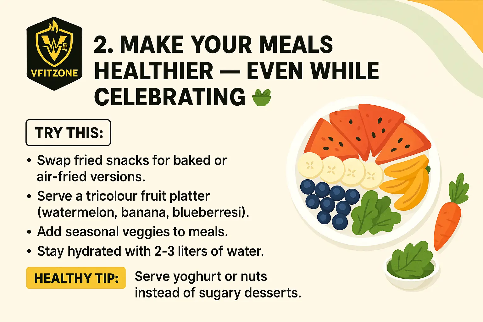 Make Your Meals Healthier – VfitZone Fitness Tip for Independence Day 2025